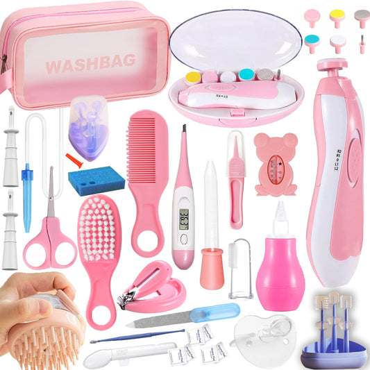 Baby Essentials Healthcare and Grooming Kit Baby Electric Nail Trimmer Set Newborn Nursery Health Care Set for Newborn Infant Toddlers Baby Boys Girls Kids