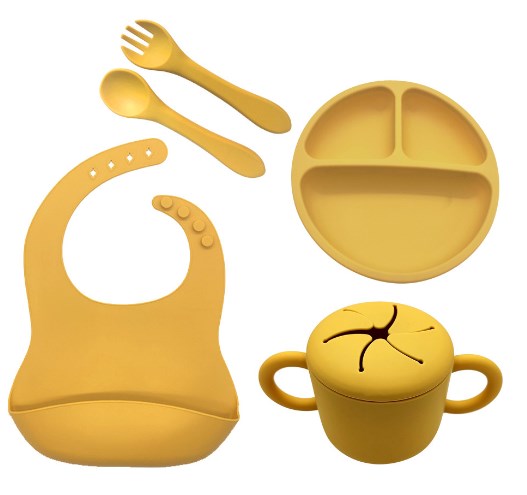 Silicone Baby Feeding Utensils Set for Infants (3 Pieces)