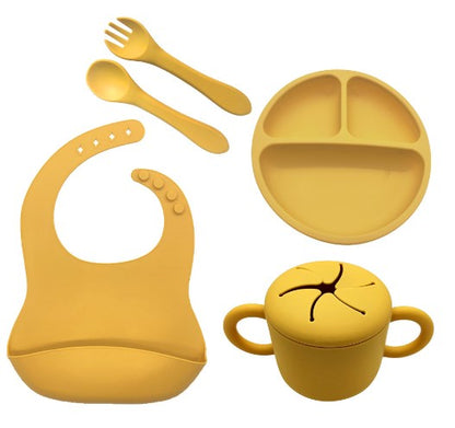 Silicone Baby Feeding Utensils Set for Infants (3 Pieces)