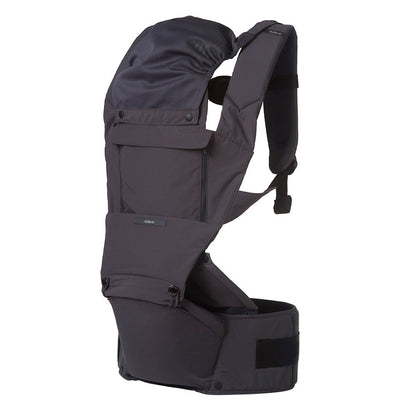 ÉCLEVE Pulse Ultimate Comfort Hip Seat Baby Carrier – Award-Winning 9 Position Front & Back Carry – US Safety Certified Up to 45 lbs (Charcoal Grey)