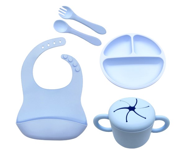 Silicone Baby Feeding Utensils Set for Infants (3 Pieces)